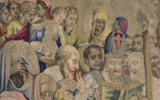 Atelier di Jan Rost, disegno e cartone di Bronzino, Sepoltura di Giacobbe, 1553 | Ordito: lana (8 fili x cm); trama: lana seta argento e oro filato, Roma, Palazzo del Quirinale