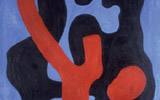 Fernand Lger, Elementi su fondo blu (Elments sur fond bleu), 1941 | Olio su tela, cm 175 x 101,5 | Parigi, Galerie Maeght |  foto Galerie Maeght