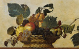 Caravaggio, Canestra di frutta, fine del XVI secolo | Olio su tela, 48 x 62 cm | Veneranda Biblioteca Ambrosiana, Pinacoteca Ambrosiana, Milano |  2009. Foto Scala, Firenze