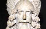 Andrea Bregno (Osteno 1418 - Roma 1503) (attr.), <em>Cristo Salvator Mundi</em>, seconda met anni Settanta del XV secolo, marmo, h cm 52, Bracciano - Museo Civico