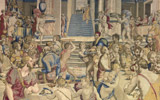 Nicolas Karcher's Atelier, drawing and cardboard by Bronzino, Convito di Giuseppe con i fratelli, 1550-53, Roma, Palazzo del Quirinale