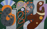 Wassily Kandinsky, Nodo rosso (Nœud rouge), 1936 | Olio su tela, cm 89 x 116 | Saint-Paul de Vence, Fondation Marguerite et Aimé Maeght | © foto Archives Maeght, Claude Germain