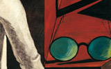 Giorgio de Chirico (Volo/Volos 1888-Roma/Rome 1978), La serenità del saggio [La sérénité du savant]/The Serenity of the Scholar, 1914 | olio e matita su tela/oil and pencil on canvas, cm 130 x 73 cm (base) x 54,5 (estremità superiore)/(top) | New York, The Museum of Modern Art. Gift of Sylvia Slifka in honor of Joseph Slifka, 1997, inv. 156.1997
