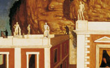 Giorgio de Chirico (Volo/Volos 1888-Roma/Rome 1978), Paesaggio romano/Roman Landscape, 1922 | tempera su tela/tempera on canvas, cm 101,5 x 75,7 | Collezione privata/Private collection