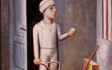 Carlo Carrà (Quargnento 1881-Milano/Milan 1966), Il figlio del costruttore/The Builder's Son, 1917 e 1921 | olio su tela/Oil on canvas, cm 60 x 45 | Collezione privata/Private collection