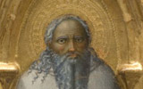 Stefano di Giovanni detto il Sassetta, elementi del polittico dell'Arte della Lana - Profeta Elia, Siena, Pinacoteca Nazionale (cuspide)