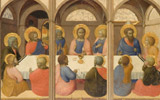 Stefano di Giovanni detto il Sassetta, elementi del polittico dell'Arte della Lana - Cristo istituisce l'eucarestia, Siena, Pinacoteca Nazionale (elemento della predella)