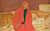 Pietro Bugiani, Madonna col manto rosso, 1931 ca, tempera su compensato, 94x69,5