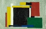 Fernando Melani, FM giu 56, 1956; assemblaggio di carte colorate