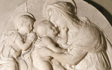 G. Rustici, Madonna con Bambino e San Giovannino (Tondo dell'Arte di Por Santa Maria), marmo, Firenze, Museo Nazionale del Bargello