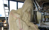 Forma negativa in silicone della Pietà michelangiolesca