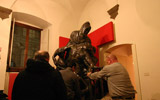 Arrivo delle sculture a Casa Buonarroti