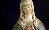 Silvestro Aquilano (notizie 1471 - L'Aquila 1504), <em>Madonna</em>, nono decennio del XV secolo, legno policromo, cm 133,5x57x34, collezione privata