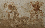 Amorini vendemmiatori, affresco, I secolo d. C., Museo Archeologico Nazionale di Napoli