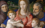 Bronzino (Agnolo di Cosimo; Monticelli, Florence 1503. Florence 1572), Holy Family with St Anne and St John 1545.50, oil on panel; 124.5 x 99.5 cm. Vienna, Kunsthistorisches Museum, Gemldegalerie, inv. no. 183