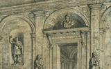 Pierre Adrien Paris (1771-1774), view of the enter to the Gran Salone, (Besancon, Bibliotque Municipal)  | Archivio dell'Arte - © photo by Luciano Pedicini