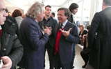 PITTI UOMO 79, Florence, 11-14 january 2011 | Piero Chiambretti, vip guest at the stand CP Company