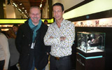 PITTI UOMO 79, Florence, 11-14 january 2011 | The director of Fashion Design Lab Magazine, Maurizio Gori with Robert Tateossian at the stand  of Robert Tateossian of London