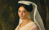 Franz Ludwig Catel, Portrait of Vittoria Caldoni, 1825 - 1830, oil on canvas, Galleria Nazionale d'Arte Moderna e Contemporanea (Roma)