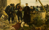 Luigi Ademollo, Anna Cuminiello trovata morta il giorno dopo la battaglia di San Martino, 1861, oil on canvas, cm 115 x 142, Galleria d'Arte Moderna di Palazzo Pitti (Firenze)