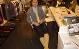 PITTI UOMO 79, Firenze, 11-14 gennaio 2011 | Calze e cravatta in oro realizzate da GALLO