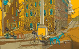 The first foulard Ferragamo, producted in 1950 and designed by the artist Alvaro Monnini, on show Until 12th March 2012 in Florence, Palazzo Spini Feroni � Museum Salvatore Ferragamo during the exhibition �Inspirations and Visions�, edited by Stefania Ricci and Sergio Risaliti