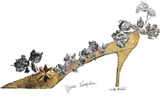 Andy Warhol, Jean Vaughan, Golden shoe, 1956 | Work on show Until 12th March 2012 in Florence, Palazzo Spini Feroni � Museum Salvatore Ferragamo during the exhibition �Inspirations and Visions�, edited by Stefania Ricci and Sergio Risaliti