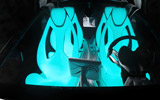 Sedute in carbonio «Zero G» rivestite in technogel e retroilluminate col tessuto ReLigh by Grado Zero Espace (capo dell'ufficio design Giada Dammacco) dell'originale Pandion (design by Mark Robinson), l'auto celebrativa dei 100 anni di Alfa Romeo esposta al Salone di Pechino 2010