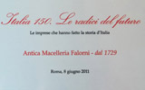 Il riconoscimento dell'Unione delle Camere di Commercio alla  Antica Macelleria Falorni come una delle 100 aziende storiche d'Italia