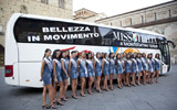 Tappa a Pistoia del pullman della Bellezza in movimento di Miss Italia 2011