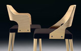 Francesco Geraci / Punto - sedia e poltroncina con braccioli in legno / 2011 / by METALMOBIL