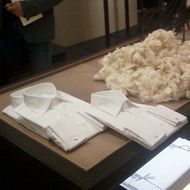 La camicia Zegna Couture - white cotton presentate nella boutique Ermenegildo Zegna in via Tornabuoni a Firenze il 18 ottobre 2012