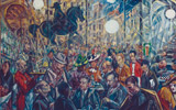 Baccio Maria Bacci  (Firenze 1888-1974), Solaria alle Giubbe Rosse, 1930-1940 | olio su tela, Firenze, Galleria d'arte moderna di Palazzo Pitti