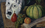 Gino Severini (Cortona 1883-Parigi 1966), Natura morta con maschera, 1930-1932 | olio su tela, Firenze, Galleria d'arte moderna di Palazzo Pitti