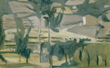 Giorgio Morandi  (Bologna 1890-1964), Paesaggio a Grizzana, 1942 | olio su tela, Firenze, Galleria d'arte moderna di Palazzo Pitti